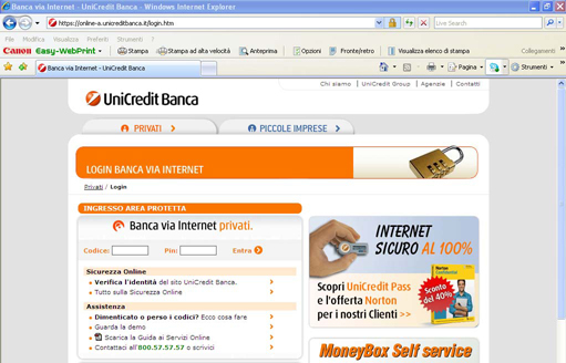 Sito web che fa uso di SSL